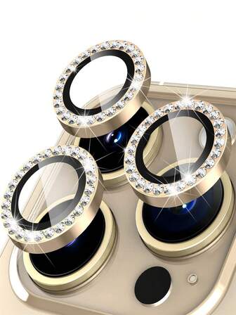 水鑽裝飾高清鋼化膜鷹眼手機攝像頭保護膜