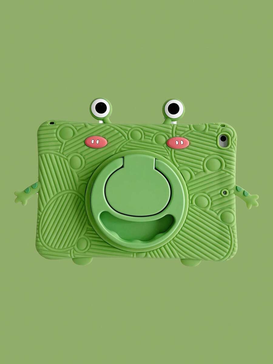 Frog Design Ring Chủ Trang trí Vỏ silicon Tương thích với iPad - màu xanh lá - Xem 1