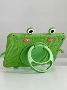 Frog Design Ring Chủ Trang trí Vỏ silicon Tương thích với iPad - màu xanh lá - Xem 2