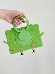 Frog Design Ring Chủ Trang trí Vỏ silicon Tương thích với iPad - màu xanh lá - Xem 3