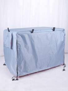 1pc Solid Color Foldable Pet Cage Cover For Dog And Cat For All Season - Grey - View 3