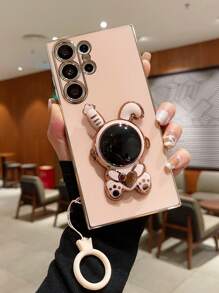 Vỏ điện thoại trang trí phi hành gia có chân đế - Hồng - Xem 3