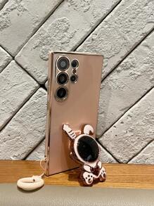 Vỏ điện thoại trang trí phi hành gia có chân đế - Hồng - Xem 4