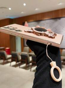 Vỏ điện thoại trang trí phi hành gia có chân đế - Hồng - Xem 6