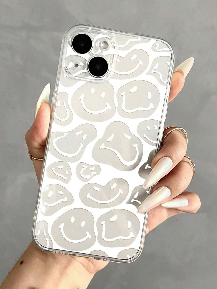 Smile Pattern Phone Case - White - View 1