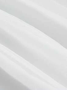 SHEIN MOD Solid Tie Shoulder Cami Dress - White - View 4