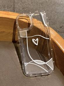 Heart Pattern Fashion Design Phone Case For Daily Use - Clear - View 1