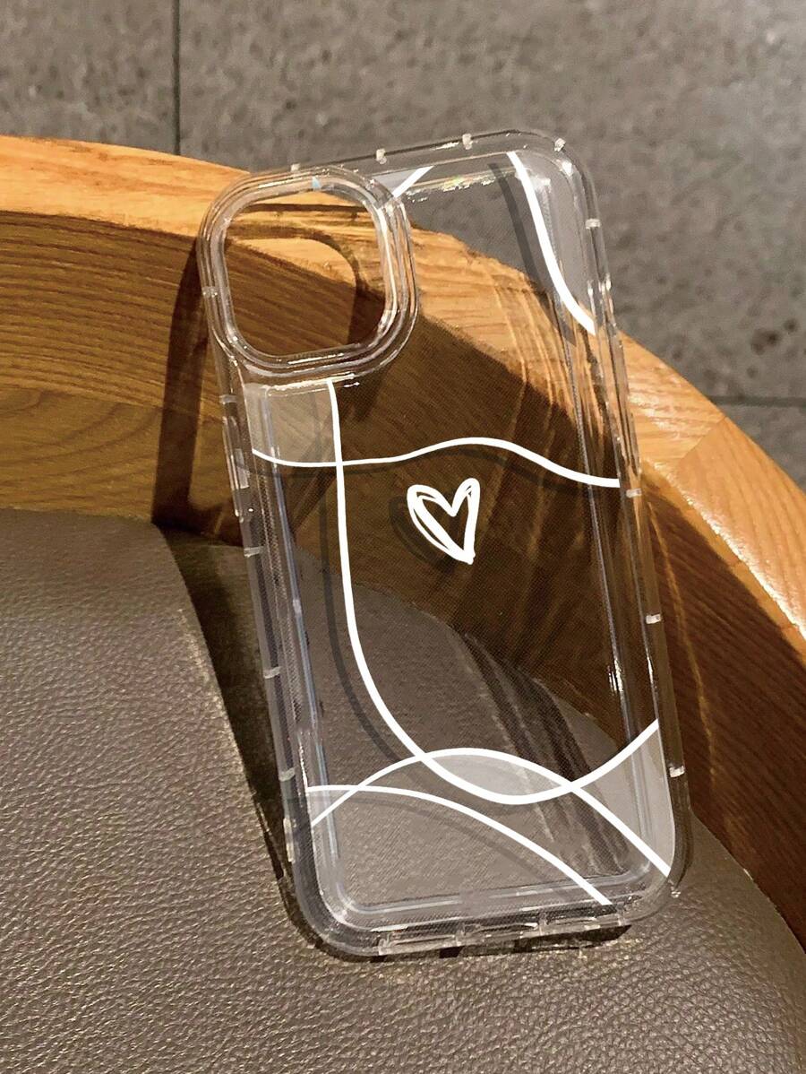Heart Pattern Fashion Design Phone Case For Daily Use - Clear - View 1