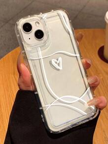 Heart Pattern Fashion Design Phone Case For Daily Use - Clear - View 2