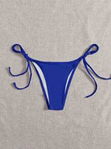 側繫帶泳褲 - 寶藍色 - 查看 5