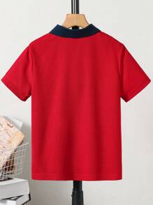 SHEIN Chicos Camisa polo de color combinado - Multicolor - Ver 2