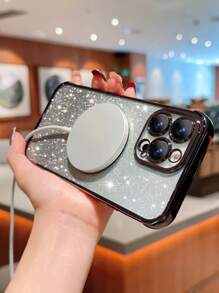 1pc Ombre Flash Magsafe Magnetic Phone Case, Shock-Proof Protective Cover Compatible With Samsung Galaxy S25 Ultra/S24 Ultra/S23 Ultra/S22 Ultra/S21 Ultra/S20 FE, IPhone 16 Pro Max/15 Pro Max/14 Pro Max/13 Pro Max/12 Pro Max/11 - Multicolor - View 4