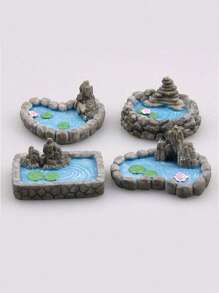 1pc Trang trí hồ cá ngẫu nhiên thiết kế ao - Nhiều màu - Xem 1