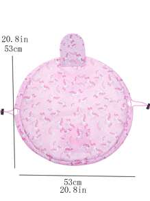 Drawstring Cosmetic Bag,Unicorn Pattern Drawstring Makeup Bag Waterproof Large Capacity Cosmetic Bag - Pink - View 3