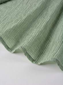 Manfinity Homme Hombres Camisa unicolor con botón sin camiseta - verde menta - Ver 5