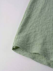 Manfinity Homme Hombres Camisa unicolor con botón sin camiseta - verde menta - Ver 6