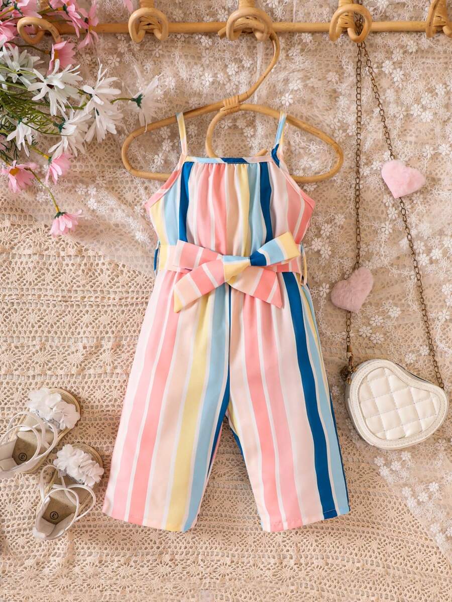 Áo liền quần Em bé Thắt lưng Sọc - Nhiều màu - Xem 1