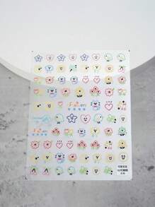 Tấm Nhãn Dán Móng Tay Nghệ Thuật Nhiều Màu Sắc Đáng Yêu Và Họa Tiết Ngôi Sao, Đề Can Dán Móng Nghệ Thuật Pha Trộn Và Kết Hợp Cho Gia Đình DIY - Nhiều màu - Xem 3