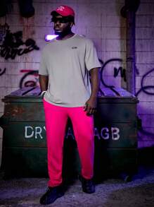 GENTILAND Áo thun & Áo lót Nam Đắp vá Slogan Giải trí - Xám - Xem 3