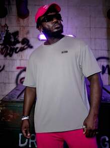 GENTILAND Áo thun & Áo lót Nam Đắp vá Slogan Giải trí - Xám - Xem 4