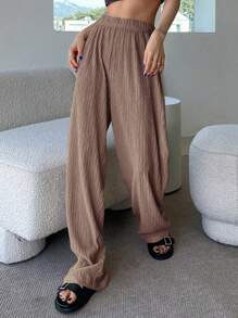 DAZY Quần nữ màu trơn Giải trí - Màu Khaki - Xem 2