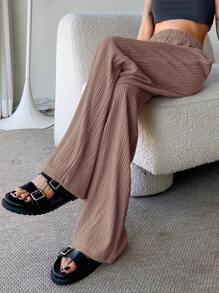 DAZY Quần nữ màu trơn Giải trí - Màu Khaki - Xem 6