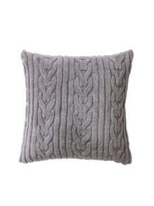 1入組無填充物素色簇絨靠墊套，深灰色織物抱枕套，適用於客廳沙發 - 深灰色 - 查看 5