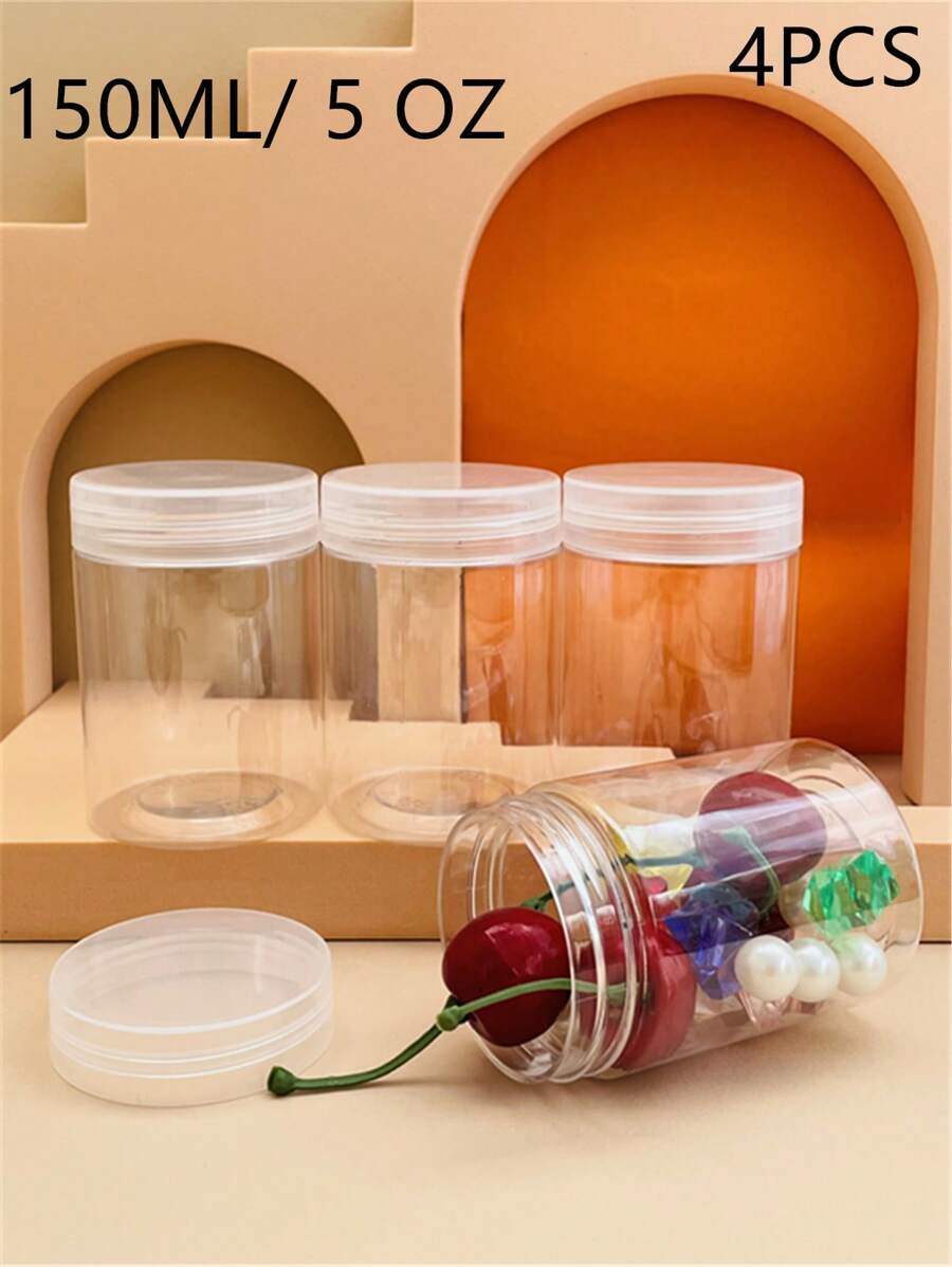 4入組透明分裝瓶 - 無色 - 查看 1