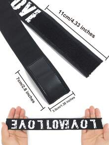 1pc Letter Graphic Adjustable Wig Elastic Headband With Comb - White - View 5