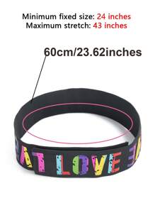 1pc Letter Graphic Adjustable Wig Elastic Headband With Comb - Multicolor - View 8