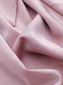 DAZY Solid Belted Wrap Detail Dress Sundress - Pink - View 6