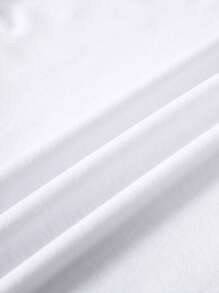 男士字母和山印花落肩T恤 - 白色 - 查看 3