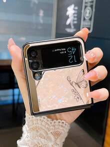 Ốp điện thoại chống rơi họa tiết hình con bướm có giá đỡ nhẫn - Nhiều màu - Xem 2