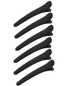 6 chiếc Kẹp tóc cá sấu & Kẹp cá sấu & Kẹp tóc mái Phụ kiện tạo kiểu tóc - màu đen - Xem 1