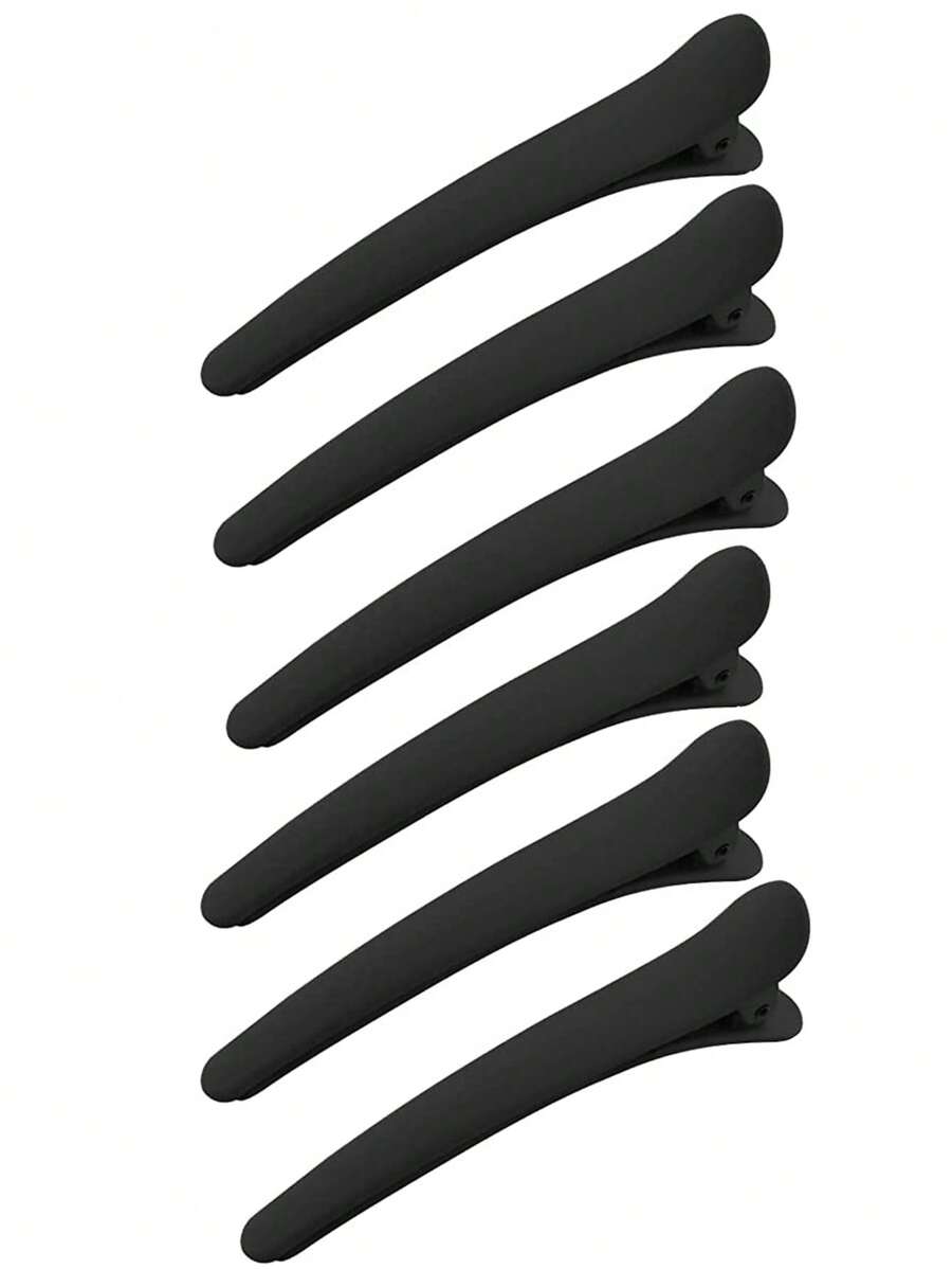 6 chiếc Kẹp tóc cá sấu & Kẹp cá sấu & Kẹp tóc mái Phụ kiện tạo kiểu tóc - màu đen - Xem 1