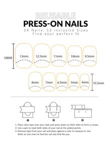 Upgrade Your Look With 24pcs Short Oval 3D Rhinestone Decor Full Cover Fake Nail Kit - Multicolor - View 4