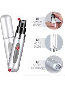 5入組5ML空便攜式迷你可填充香水瓶噴瓶化妝品容器適合旅行 - 彩色 - 查看 3