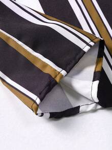 Manfinity Homme Áo sơ mi Nam Nút phía trước Sọc Giải trí - Nhiều màu - Xem 3