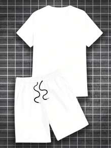 Manfinity LEGND Bộ hai mảnh Nam Túi Lá thư Giải trí - trắng - Xem 2