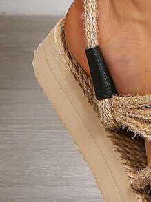 Phụ nữ bện chi tiết Cut Out Sandals, dép quai hậu ngoài trời cho kỳ nghỉ - màu nâu - Xem 5