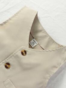 嬰兒波點圖案襯衫和夾克背心和褲子 - 彩色 - 查看 6