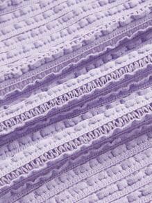 SHEIN ICON Solid Super Crop Bolero Shrug Top - Lilac Purple - View 3