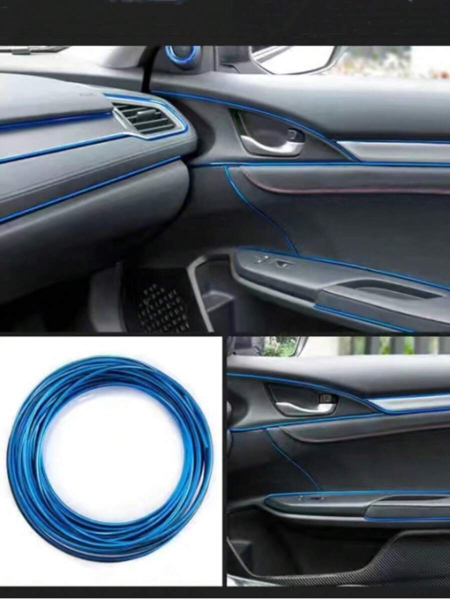 1pc Solid ABS Car Crevice Decor Strip