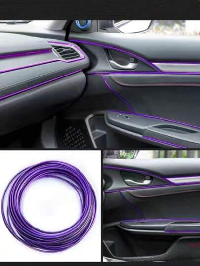 1pc Solid ABS Car Crevice Decor Strip