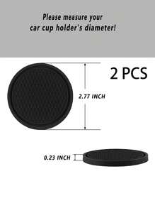 Thảm lót cốc ô tô sáng tạo Nội thất chống trượt Phụ kiện trang trí ô tô - màu đen - Xem 5