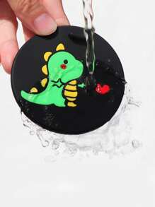 Thảm lót cốc ô tô Tấm lót chống trượt có ngăn đựng, Thảm lót cốc sáng tạo đa chức năng thiết kế hoạt hình khủng long - Nhiều màu - Xem 4