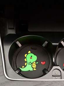 Thảm lót cốc ô tô Tấm lót chống trượt có ngăn đựng, Thảm lót cốc sáng tạo đa chức năng thiết kế hoạt hình khủng long - Nhiều màu - Xem 7