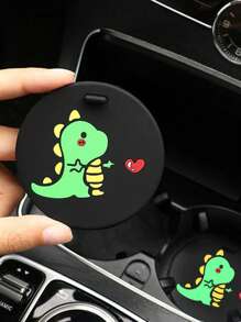 Thảm lót cốc ô tô Tấm lót chống trượt có ngăn đựng, Thảm lót cốc sáng tạo đa chức năng thiết kế hoạt hình khủng long - Nhiều màu - Xem 8