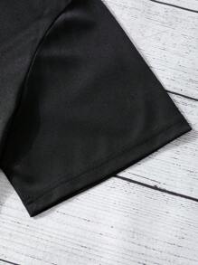 Áo thun & Áo lót Nam Hoạt hình Lá thư Giải trí - màu đen - Xem 4