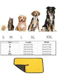 1 pieza Toalla para mascotas de color al azar para perro con gato para ducha - Multicolor - Ver 3
